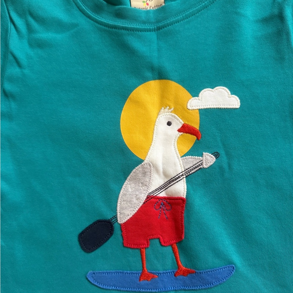 NWOT Organic Kids Shirt with Seagull Print, 6yrs. - Picture 2 of 4
